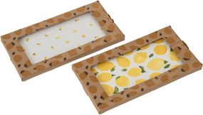 Sada 2ks keramická tácka s citrónmi Casa Limone - 31*17*1,5 cm