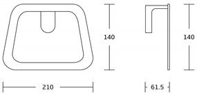 Mexen príslušenstvo, Lea držiak na uteráky, chrómová, 7026032-00