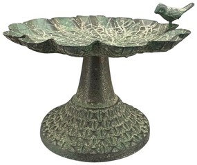 Napájadlo pre vtáky na nohe Lillian, 13x17 cm, kov, zelená