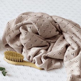 Bambusová prikrivka púdrovo ružová 80×100 cm