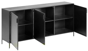 Čierna oceľová komoda 160x72x35 cm Shantay – Kave Home