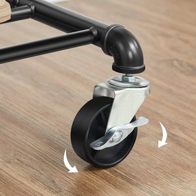 Stojan na šaty s priemyselným dizajnom, nosnosť až 110 kg, čierny