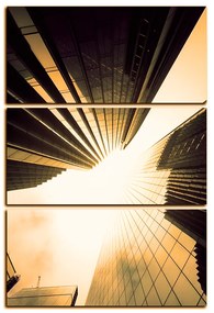 Obraz na plátne - Perspektíva mrakodrapu - obdĺžnik 7252FB (90x60 cm  )