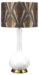 Elstead MILO-AB-TL-VOGPB - Stolná lampa MILO 1xE27/60W/230V šedá/zlatá