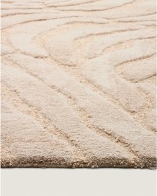 Béžový ručne tkaný koberec s prímesou vlny 160x230 cm Tribet – Kave Home