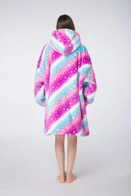 Baránková mikinová deka s rukávmi a kapucňou AURORA farebná