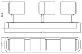 Lucide 26957/15/30 - LED Bodové svietidlo LENNERT 3xGU10/5W/230V čierny