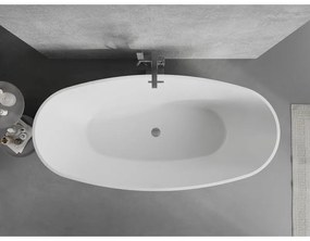 Mexen Lira, voľne stojaca vaňa, vzor, 170 x 80 cm, biela-čierna, čierny matný prepad, 52831708075-70