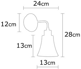 Nástenné svietidlo v medenej farbe ø 13 cm Foca – Opviq lights