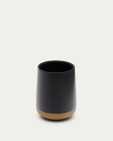 Tmavosivý keramický téglik na zubné kefky Silma – Kave Home