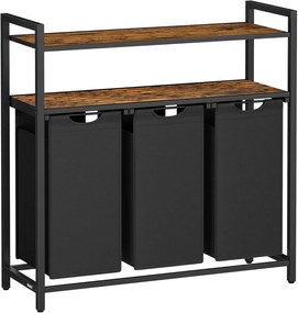 Koš na prádlo Vasagle Ovules Lonels 120 l hnědý/černý