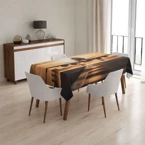 Sablio Obrus Lietadlo pristávajúce pri západe slnka - 130x170 cm