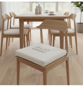 Sedák na stoličku biely 40x40 cm EMI