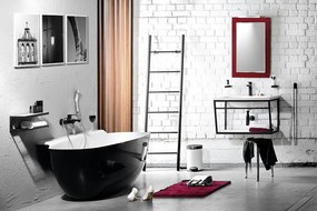 Sapho Sapho, SKA konzola pod umývadlo/dosku, 160x22x51cm, čierna matná, SKA860