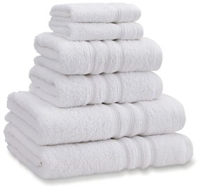 Biele froté bavlnené uteráky a osušky v súprave 6 ks Zero Twist – Catherine Lansfield