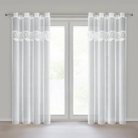 ZÁCLONA NA KRÚŽKOCH ARTEMIDA 140X250 CM BIELA