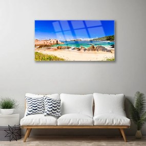 Obraz na skle Pláž more príroda 140x70 cm