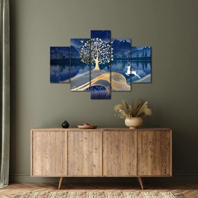 Obraz jeleňov pri splne (150x105 cm)