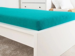 Froté plachta do detskej postieľky EXCLUSIVE 60x120 cm tyrkysová