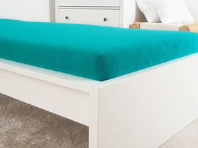 Froté plachta do detskej postieľky EXCLUSIVE 60x120 cm tyrkysová