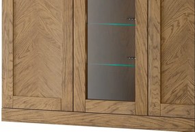 Komoda Cozy 45 z masivu s LED osvětlením 140 cm dub Rustikal