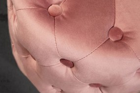 Dizajnová taburetka Rococo 37 cm staroružová