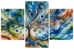 Obraz – Farebný energetický strom (90x60 cm)