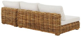 4-miestna záhradná modulárna ratanová súprava ľavostranná béžová/prírodná VARALLO Beliani