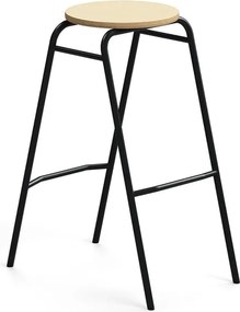 Barová stolička ALTUS, výška 790 mm, antracit/breza