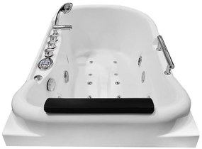 M-SPA - Ľavá kúpeľňová vaňa SPA s hydromasážou 140 x 87 x 67 cm