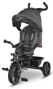 Lionelo - Detská trojkolka HAARI šedá/čierna