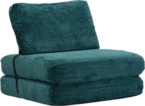 Zelenomodré rozkladacie kreslo z textílie buklé Faster – Mauro Ferretti