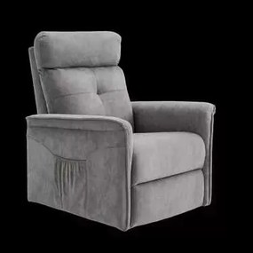 LuxuryForm DESIGN TV kreslo PEGAS s elektrickým polohovaním, masážou a výklopom - světle šedé
