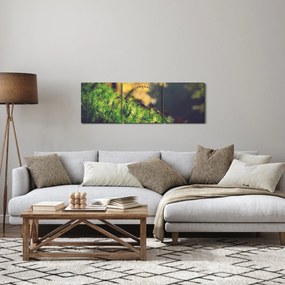 Obraz machu s hubou (s hodinami) (90x30 cm)