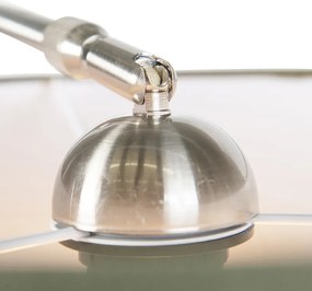 Nástenná oblúková lampa oceľová s tienidlom zelená 35/35/20 nastaviteľná
