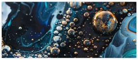 Obraz - Atramentové kvapky (120x50 cm)