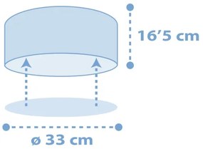Dalber 82216T - Detské stropné svietidlo STAR LIGHT 2xE27/60W/230V modrá