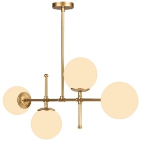 Závesné svietidlo v zlatej farbe Squid Lighting Kruva, výška 57 cm