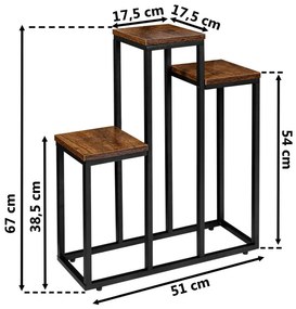 Stojan na kvety AGRAS RUSTIC čierny