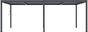 Hliníková bioklimatická pergola s lamelami BestBerg BBP-18G / 600 × 304 × 218 cm / sivá