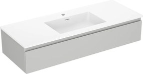 Mexen Orio, kúpeľňová skrinka 120 cm s umývadlom Otis, 1 zásuvka, šedá matná/biela matná, 91A10-12023-1-BF62-W18M01