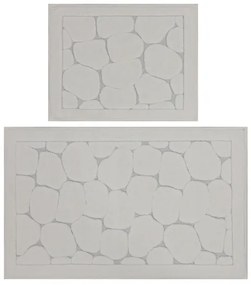 SADA 2x Kúpeľňová predložka LINO 60/100 cm béžová