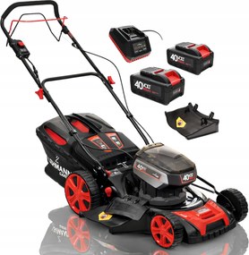 Veľká Akumulátorová Indukčná Kosačka 51 CM Na Trávu, 2 X 8 Ah, Výkonná, 60 L