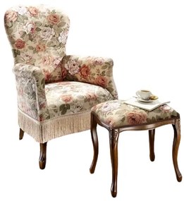 (3340) ROSE DESIGN kvetinové kreslo + stolička
