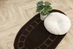Kúpeľňový koberček Ocean hnedý ovál