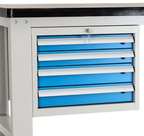 Dielenský stôl Solid MDF-44, 180 cm, 2 závesné boxy, čierna