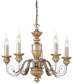Ideal Lux - Luster na reťazi FIRENZE 5xE14/40W/230V pr. 55 cm zlatá