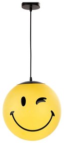 ONLI - Detský závesný luster na lanku SMILEY 1xE27/15W/230V žltá