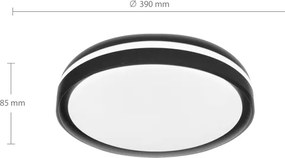 Brilagi - LED Stmievateľné svietidlo NAOMI LED/48W/230V 3000-6500K pr. 39 cm čierna+DO