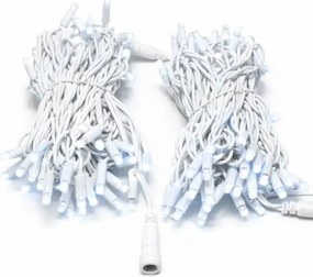 DECOLED Easy Fix LED svetelná reťaz 20 m vonkajšia LED biela s FLASH, 120 diód, biely kábel IP67